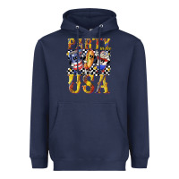 Navy party in the usa with leopard Heavyweight Hoodie - texasbilliewilder