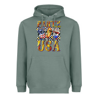 Sage party in the usa with leopard Heavyweight Hoodie - texasbilliewilder