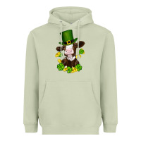 Matcha st patricks day cow Heavyweight Hoodie - RanaPortraitStore