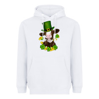 White st patricks day cow Heavyweight Hoodie - RanaPortraitStore
