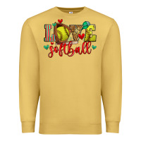 Antique Gold love softball Premium Sweatshirt - Zillion Design Studio