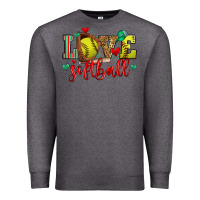 Charcoal Heather love softball Premium Sweatshirt - Zillion Design Studio