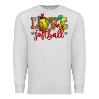 Dove Grey love softball Premium Sweatshirt - Zillion Design Studio