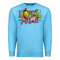 Ocean Blue love softball Premium Sweatshirt - Zillion Design Studio