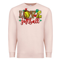 Pale Pink love softball Premium Sweatshirt - Zillion Design Studio