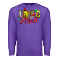 Purple love softball Premium Sweatshirt - Zillion Design Studio
