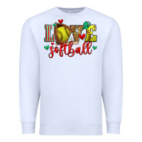 White love softball Premium Sweatshirt - Zillion Design Studio