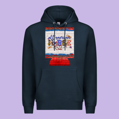 All American Nurse 12 Oz Regular Can Cooler Premium Hoodie Designed By Artiststas