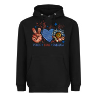 Black peace love america billie wilder Heavyweight Hoodie - texasbilliewilder