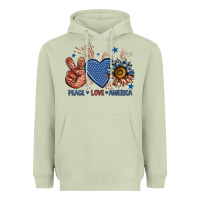 Matcha peace love america billie wilder Heavyweight Hoodie - texasbilliewilder