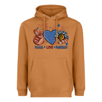 Meerkat peace love america billie wilder Heavyweight Hoodie - texasbilliewilder