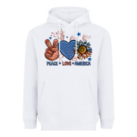 White peace love america billie wilder Heavyweight Hoodie - texasbilliewilder