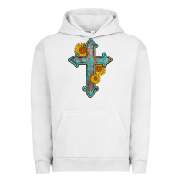 Pigment Lunar Rock turquoise sunflower cross Urban Hoodie - AdoDesignShop