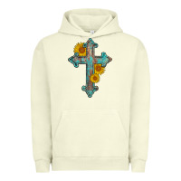 Pigment Pistachio turquoise sunflower cross Urban Hoodie - AdoDesignShop