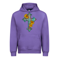 Tulip turquoise sunflower cross Urban Hoodie - AdoDesignShop