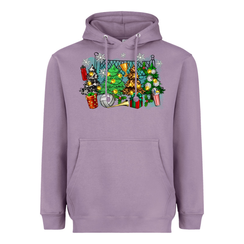Christmas Trees With Volleyball Heavyweight Hoodie by Zillion Design Studio | Teevron