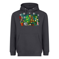 Smoke christmas trees with volleyball Heavyweight Hoodie - Zillion Design Studio