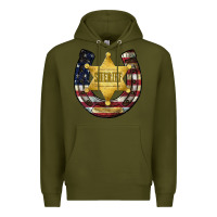 Army Green sheriff american flag Premium Hoodie - JahusDesignShop