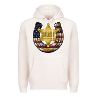Pale Pink sheriff american flag Premium Hoodie - JahusDesignShop