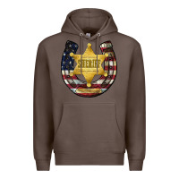 Coffee sheriff american flag Premium Hoodie - JahusDesignShop