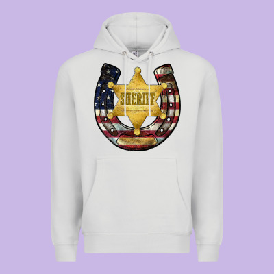 Sheriff American Flag Premium Hoodie Designed By Jahusdesignshop