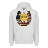Dove Grey sheriff american flag Premium Hoodie - JahusDesignShop