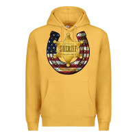 Mustard sheriff american flag Premium Hoodie - JahusDesignShop