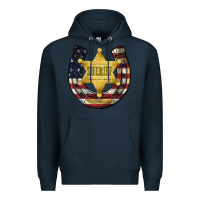 Navy sheriff american flag Premium Hoodie - JahusDesignShop