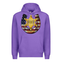 Purple sheriff american flag Premium Hoodie - JahusDesignShop