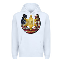 White sheriff american flag Premium Hoodie - JahusDesignShop