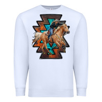 White cowgirl with aztec Premium Sweatshirt - RanaPortraitStore