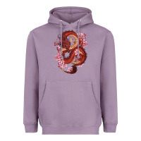 Lavender red dragon and sakura cherry blossoms Heavyweight Hoodie - RanaPortraitStore