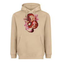 Mushroom red dragon and sakura cherry blossoms Heavyweight Hoodie - RanaPortraitStore