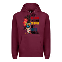 Burgundy always chingona sugar skull Premium Hoodie - BundleAndBundleShop