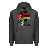 Charcoal Heather always chingona sugar skull Premium Hoodie - BundleAndBundleShop