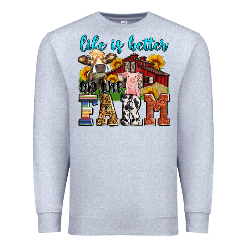 Life Is Better On The Farm Premium Sweatshirt by Zillion Design Studio | Teevron