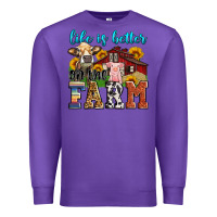 Purple life is better on the farm Premium Sweatshirt - Zillion Design Studio