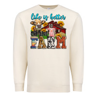 Sandshell life is better on the farm Premium Sweatshirt - Zillion Design Studio