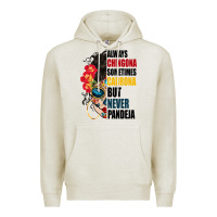 Oatmeal Heather always chingona sugar skull Premium Hoodie - BundleAndBundleShop