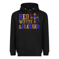 Black red white and blessed Heavyweight Hoodie - texasbilliewilder