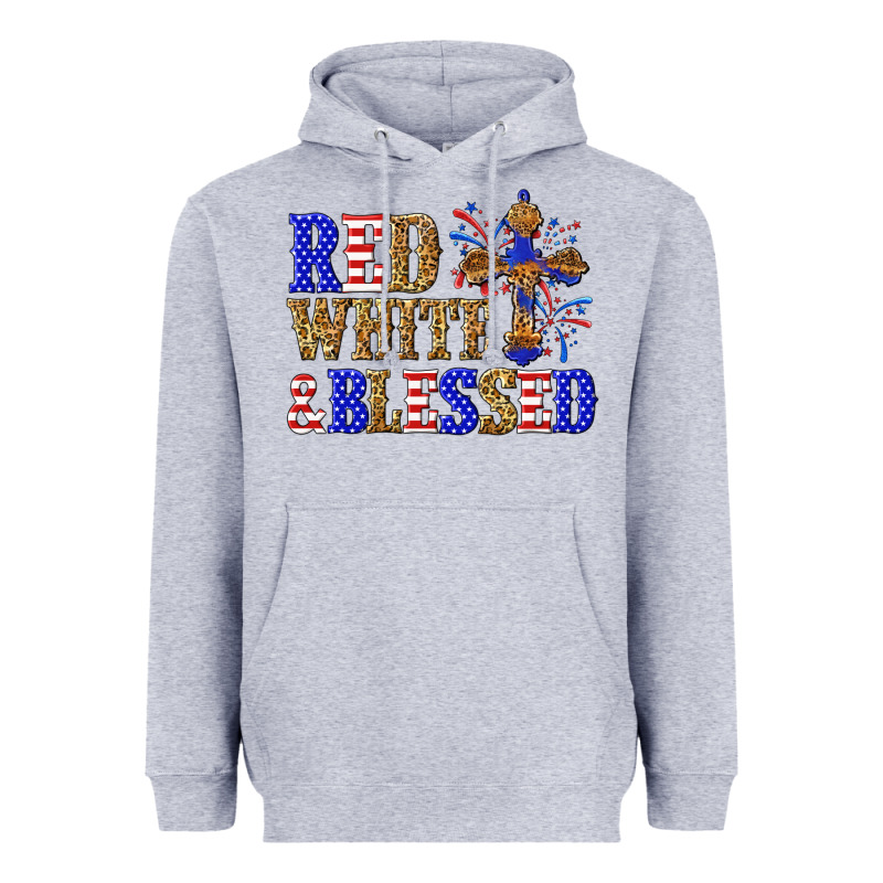 Red White And Blessed Heavyweight Hoodie by texasbilliewilder | Teevron