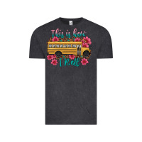 Vintage Black this is how i roll school bus Vintage Tee - Artiststas