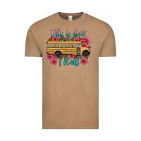 Vintage Coffee this is how i roll school bus Vintage Tee - Artiststas