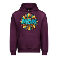 Mauve Wine sunflower mom leopard Urban Hoodie - Artiststas