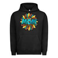 Pigment Black sunflower mom leopard Urban Hoodie - Artiststas