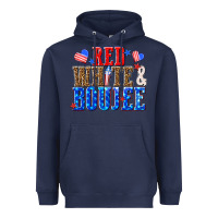 Navy red white and boujee billie wilder Heavyweight Hoodie - texasbilliewilder