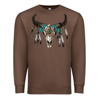 Chestnut boho bull skull Premium Sweatshirt - RanaPortraitStore