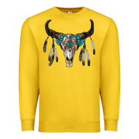 Lemon boho bull skull Premium Sweatshirt - RanaPortraitStore