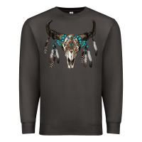 Smoke boho bull skull Premium Sweatshirt - RanaPortraitStore