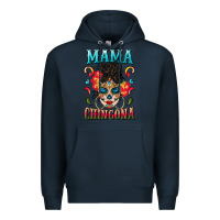 Navy mama chingona Premium Hoodie - BundleAndBundleShop